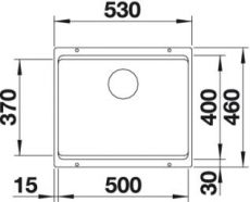 Blanco ETAGON 500-U 522228 темная скала