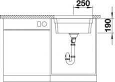 Blanco ETAGON 500-U 522228 темная скала