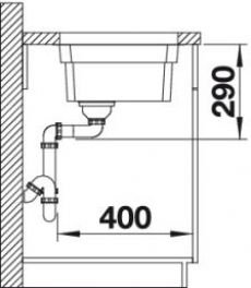 Blanco ETAGON 500-U 522228 темная скала