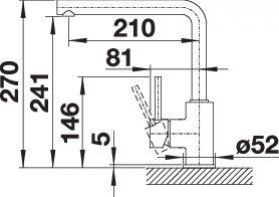 BLANCO MILA 526657 чёрный матовый
